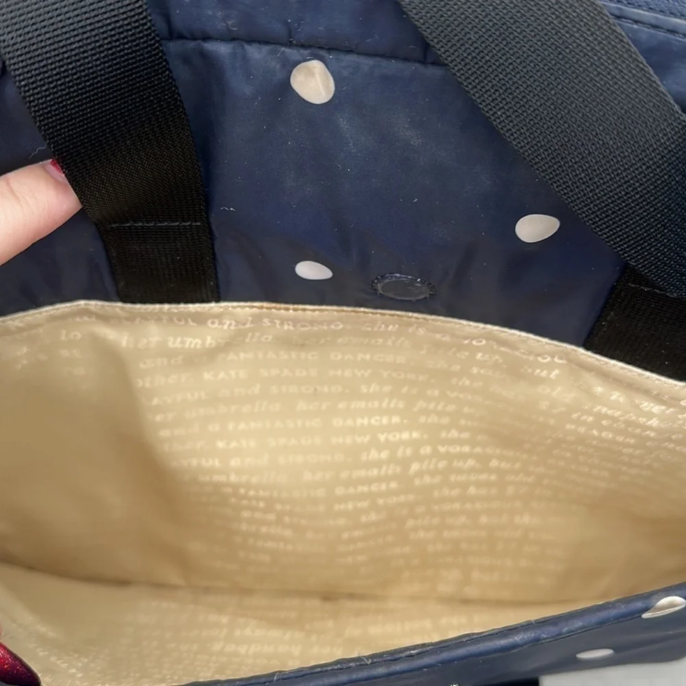 Kate Spade Celebration Dot 15 Inch Laptop Commuter Bag- Rich Navy